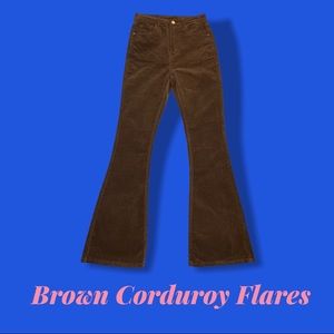 Brown Corduroy Flares
